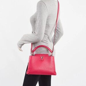 Louis Vuitton Magenta Taurillon Leather Capucines BB Bag